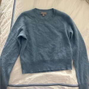 J. Crew Women's Soft Blue Crew Neck Sweater brushed cashmere